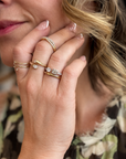 Two Stone Diamond Stack Ring