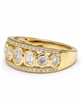 Mixed Cut Diamond Gold Band