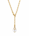 John Hardy 18K Yellow 35 Bamboos Pearl Lariat Neck