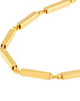 14K Yellow Gold Square Bar Bracelet 7.5in Polished Sleek Modern Design