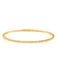 14K Yellow Gold Flex Bangle Bead Bracelet 7in Polished Classic Elegant 7gram