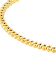 14K Yellow Gold Flex Bangle Bead Bracelet 7in Polished Classic Elegant 7gram