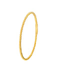 14K Yellow Gold Flex Bangle Bead Bracelet 7in Polished Classic Elegant 7gram