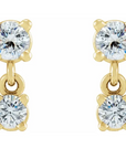 Diamond Duo Drop Earrings