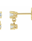 Diamond Duo Drop Earrings