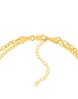 14K Yellow Gold Double Layer Light Oval Rolo Necklace – 18"