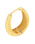 14K Yellow Gold Small Tapered Shrimp Hoop Earrings