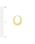 14K Yellow Gold Small Tapered Shrimp Hoop Earrings