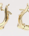Tiffany & Co 18K Gold Vannerie Basket Weave Hoop Earrings Hinged Backs