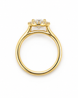 14K Yellow Gold Oval Diamond Halo Engagement Ring – 1.00 Carat Center Diamond, I Color VS1 Clarity