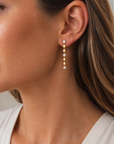 14K Yellow Gold Diamond Dangle Earrings | .10 CTW Diamonds
