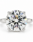14K White Gold 6.04 CT Lab-Grown Oval Diamond Solitaire Ring