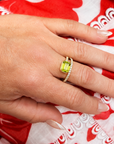 14K Yellow Gold Peridot & Diamond Ring | 2.01 CT Peridot