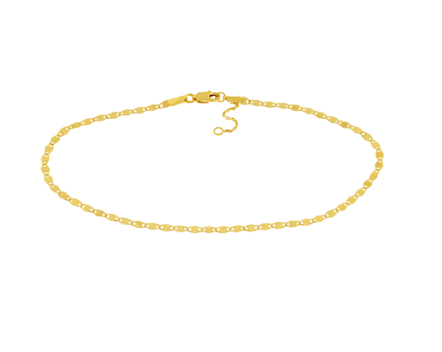 14ky 10" adj Valentino Ch anklet
