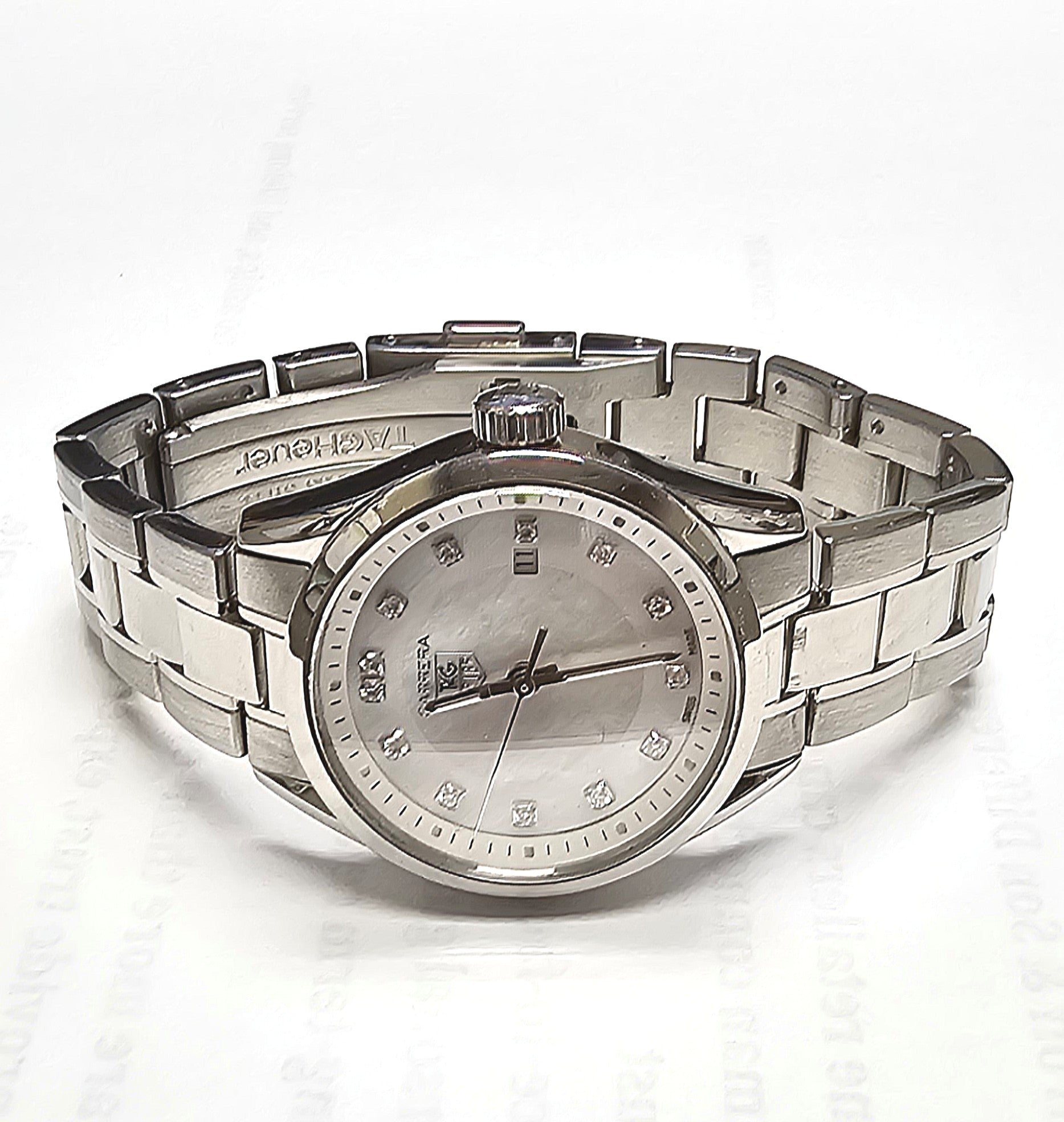 TAG Heuer Carrera WV1411 Womens Watch Diamond MOP Dial Stainless Steel