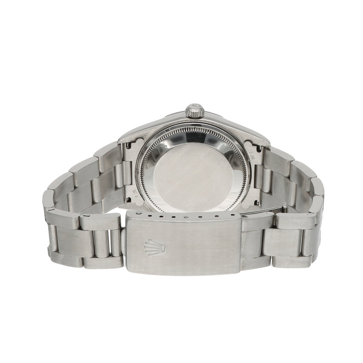 Pre-Owned Rolex Oyster Perpetual Date 15200 34mm White Roman Dial Oyster Bracelet – P Serial, Circa 2000