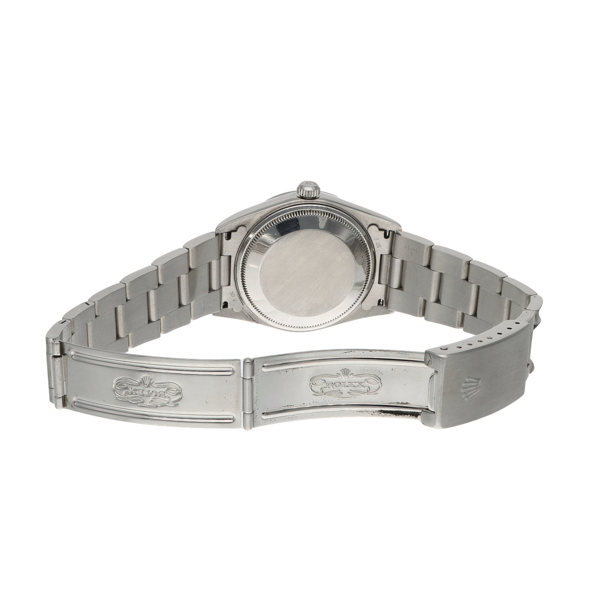 Pre-Owned Rolex Oyster Perpetual Date 15200 34mm White Roman Dial Oyster Bracelet – P Serial, Circa 2000