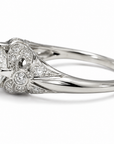 Vintage Old European Cut Diamond Engagement Ring in 14K White Gold – 1.24 CTW
