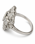 Antique Platinum Art Deco Marquise & Baguette Diamond Ring – .75 CTW