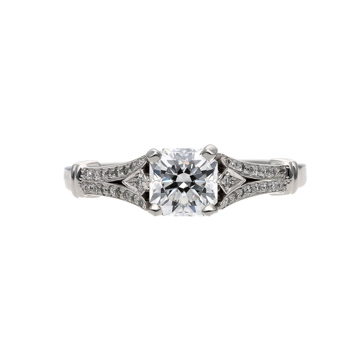Hearts On Fire Dream Cut 1.05ct F SI2 Natural Diamond Platinum Engagement Ring – 1.43ct TW