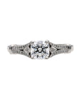Hearts On Fire Dream Cut 1.05ct F SI2 Natural Diamond Platinum Engagement Ring – 1.43ct TW