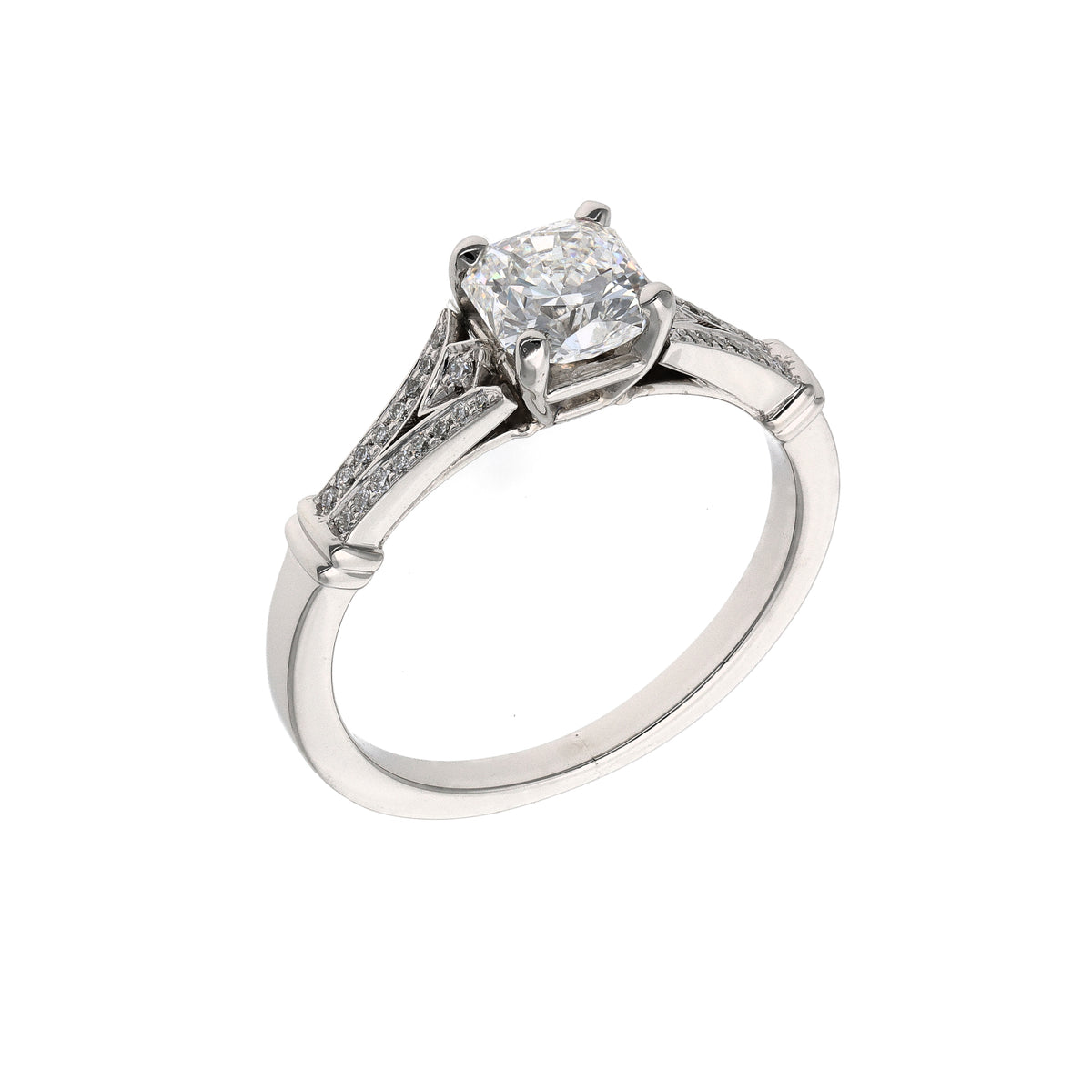 Hearts On Fire Dream Cut 1.05ct F SI2 Natural Diamond Platinum Engagement Ring – 1.43ct TW