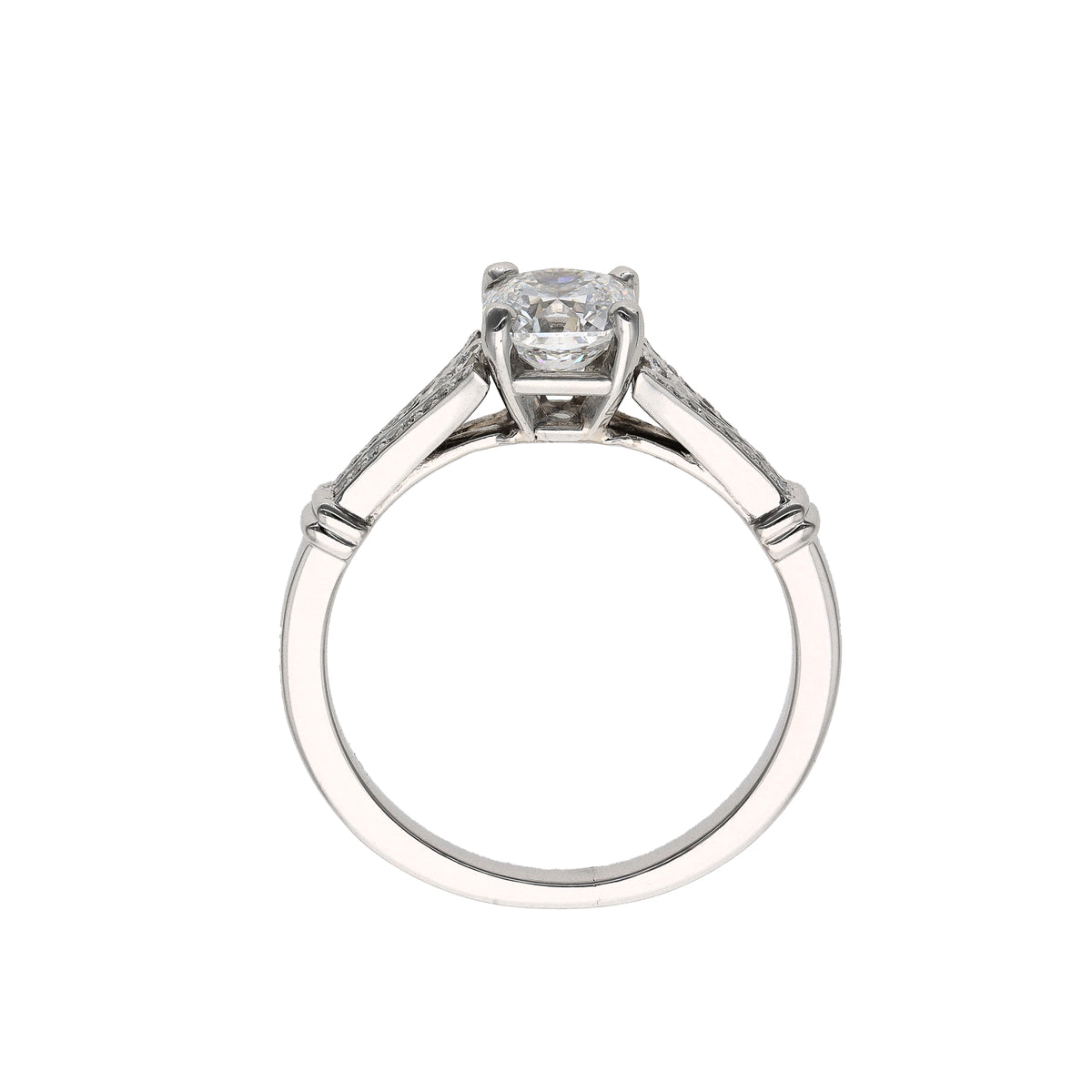 Hearts On Fire Dream Cut 1.05ct F SI2 Natural Diamond Platinum Engagement Ring – 1.43ct TW
