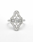 Vintage Platinum Marquise Diamond Ring | .30 Carat Center Diamond