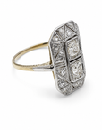 Antique 14K Gold & Platinum Two-Tone Old European Cut Diamond Estate Ring – .90ct SI1 – Size 6
