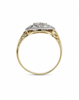 Antique 14K Gold & Platinum Two-Tone Old European Cut Diamond Estate Ring – .90ct SI1 – Size 6