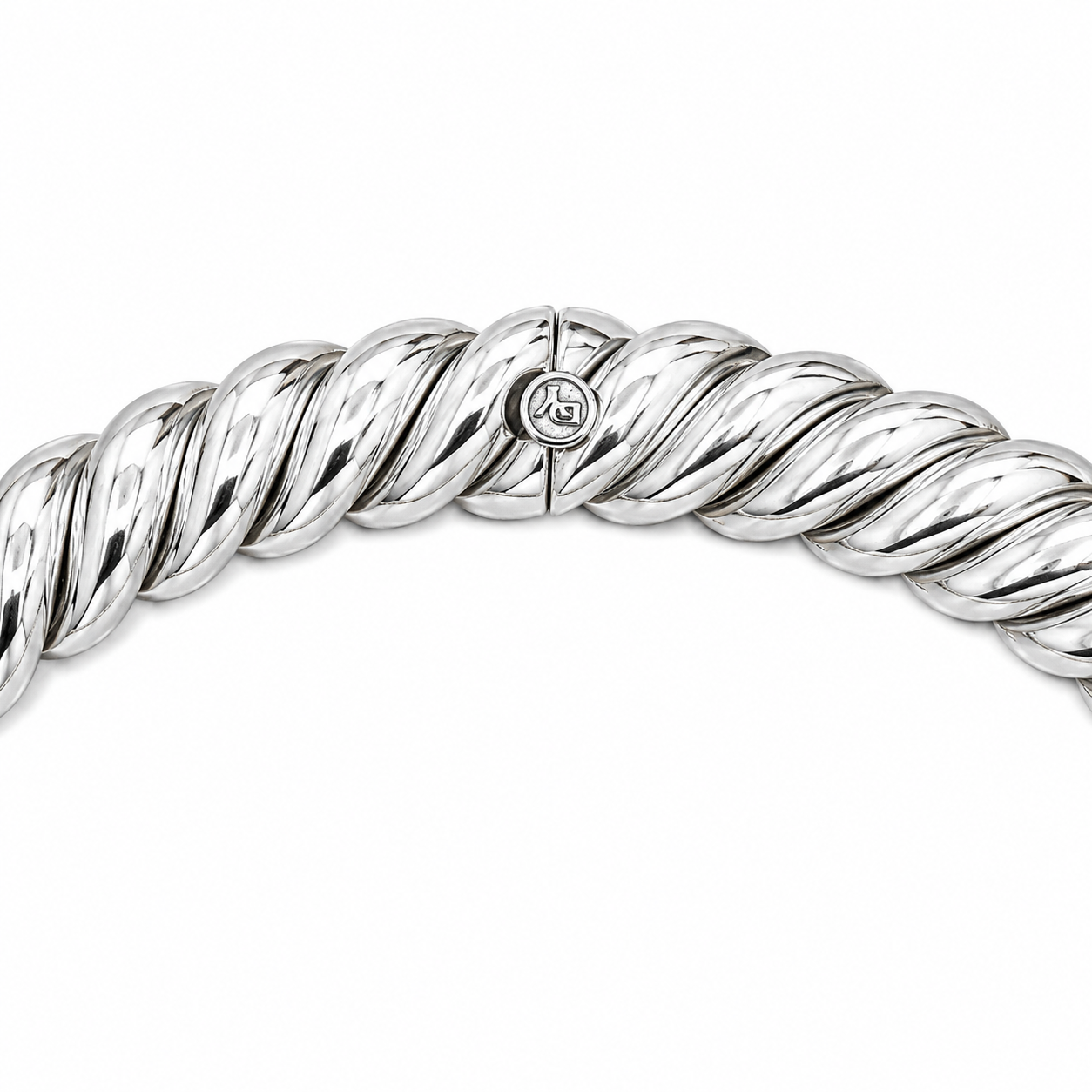 David Yurman Sterling Silver Sculpted Cable Necklace 19mm