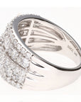 14k White Gold Five Row Diamond Anniversary Band 2ctw
