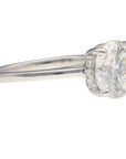 3.01ct GIA Round Hidden Halo Engagement Ring