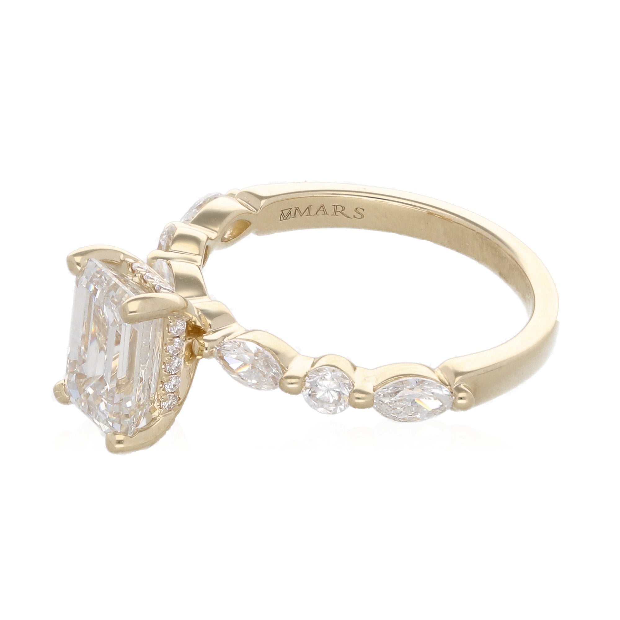 2.02ct Emerald Cut Lab Grown Diamond 14K Yellow Gold Engagement Ring G VS1