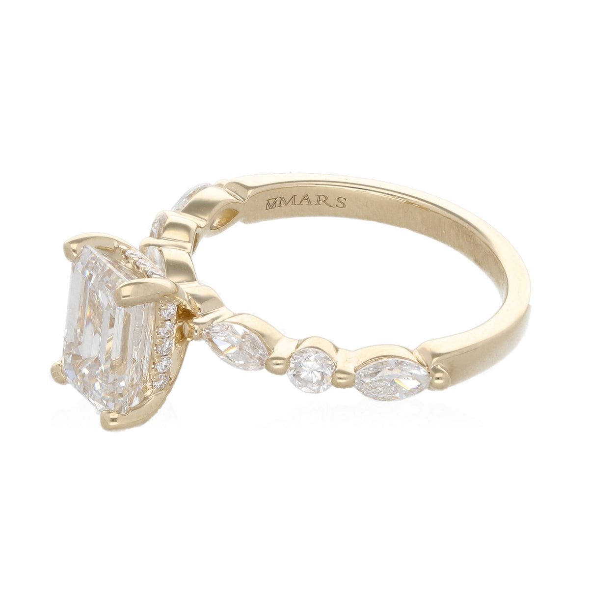 2.02ct Emerald Cut Lab Grown Diamond 14K Yellow Gold Engagement Ring G VS1