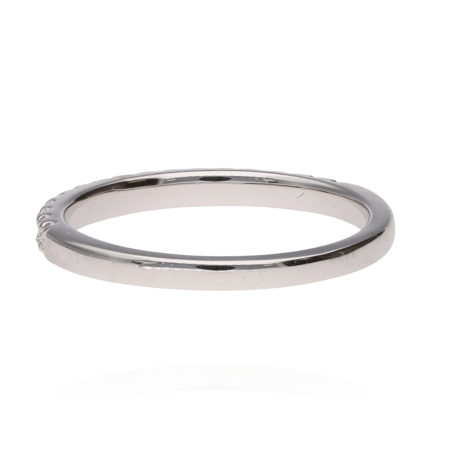 14K White Gold Diamond Band 0.22ctw G/H SI1 Shared Prong Size 6.5 2.1gram