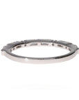 14K White Gold Baguette Round Diamond Band .47ctw G/H SI Size 6 Elegant 1.8g