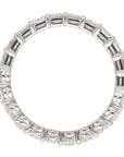Platinum Emerald and Oval Diamond Eternity Band 3.50ctw