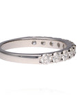 14K White Gold Diamond Band 1.00ctw G/H SI1 Shared Prong Size 7 Ring   3.1g