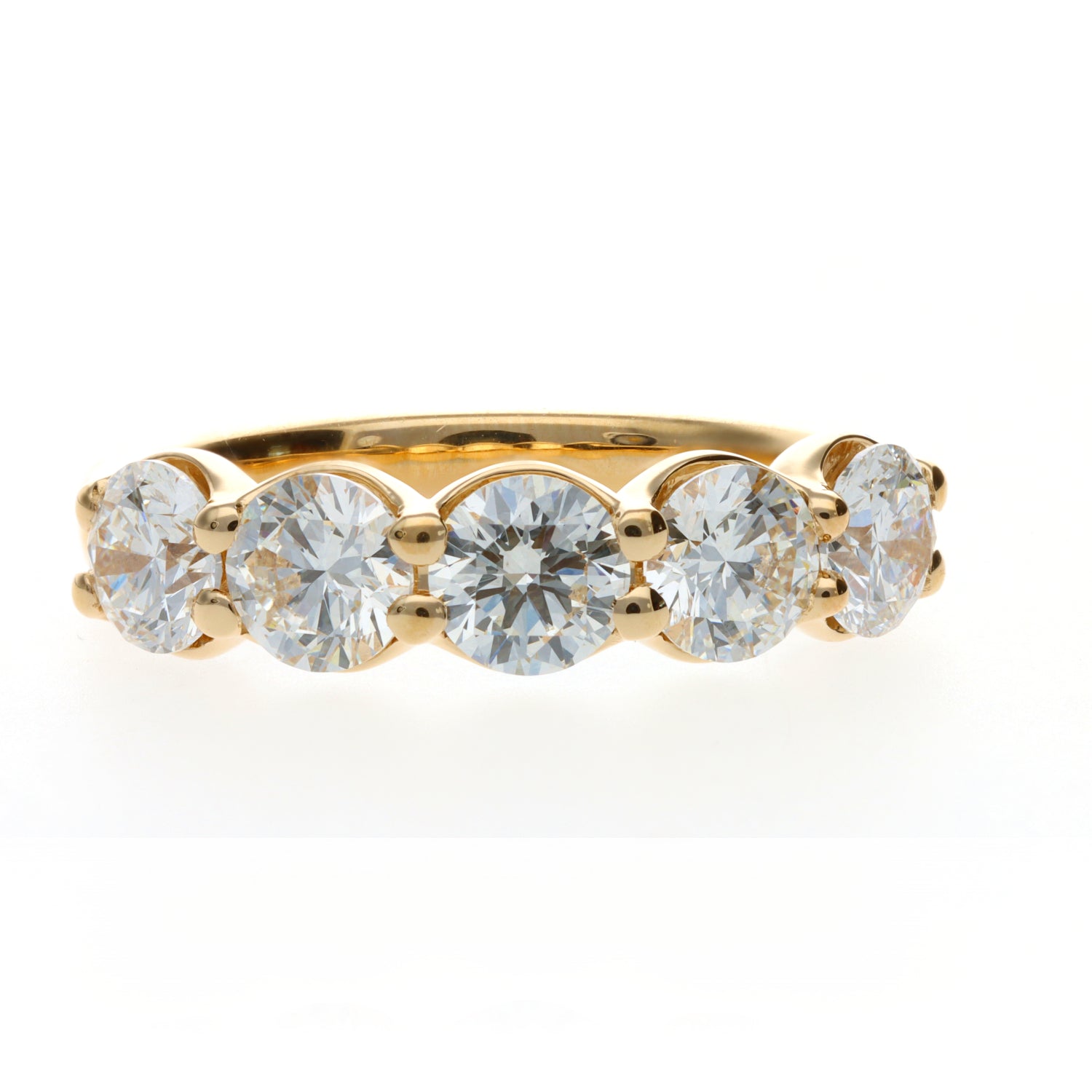 14 Yellow Half Anniversary 5 Round Diamonds 2.02ct
