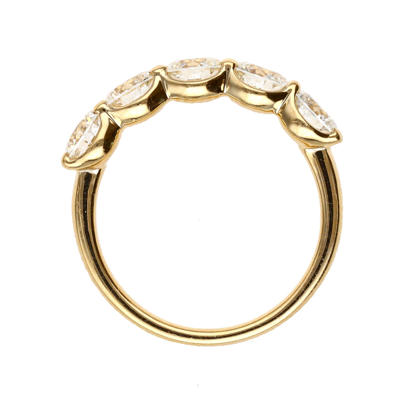 14 Yellow Half Anniversary 5 Round Diamonds 2.02ct