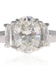 Iroff 1957 Oval Three Stone Ring