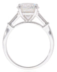 Round & Baguette Diamond Three Stone Ring