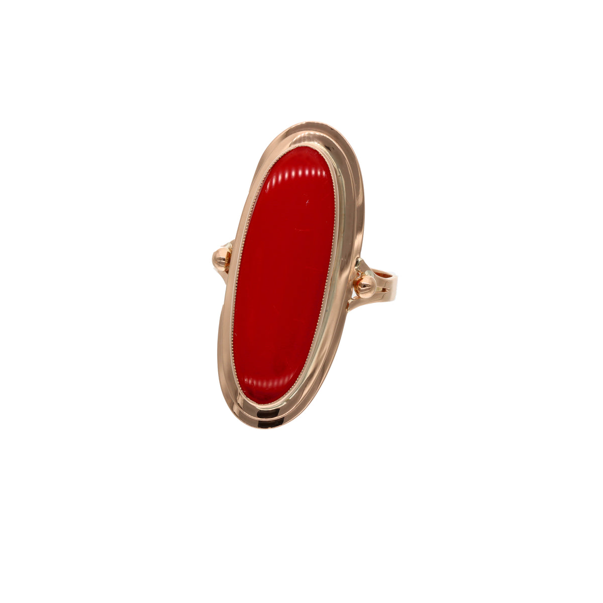 14K Rose Gold Bezel-Set Colored Gemstone Estate Fashion Ring