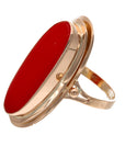 14K Rose Gold Bezel-Set Colored Gemstone Estate Fashion Ring