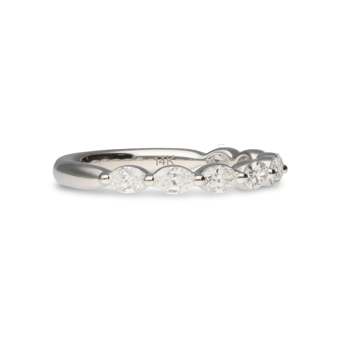 East West Oval Diamond Band