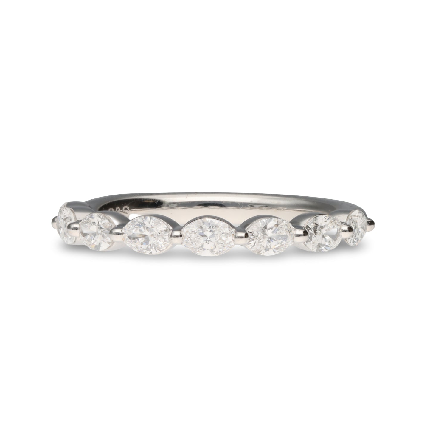 East West Oval Diamond Band