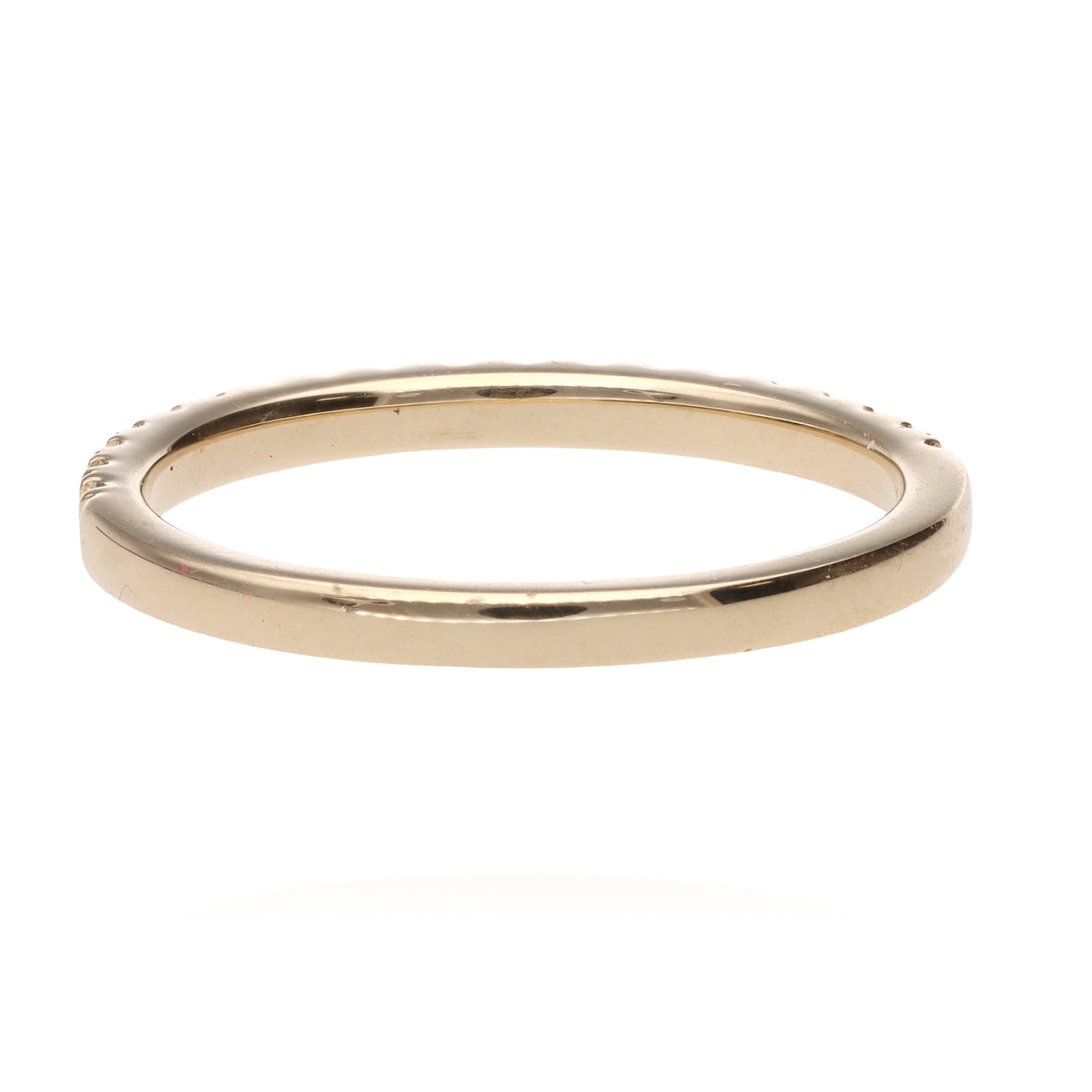 14K Yellow Gold Diamond Band Shared Prong 19 Stones Size 6.5 Elegant 2gram.