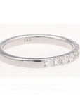 14K White Gold Diamond Half Band 0.50ctw G/H SI2 Size 6.5, 2.6g Elegant