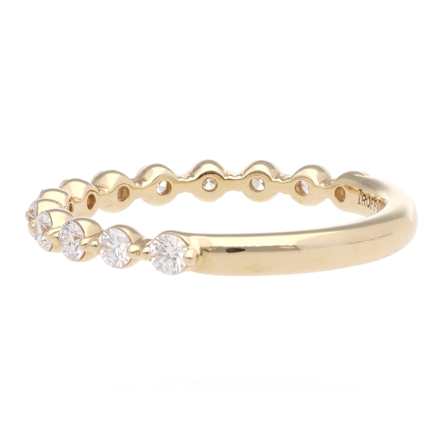 14K Yellow Gold Single Prong Diamond Band